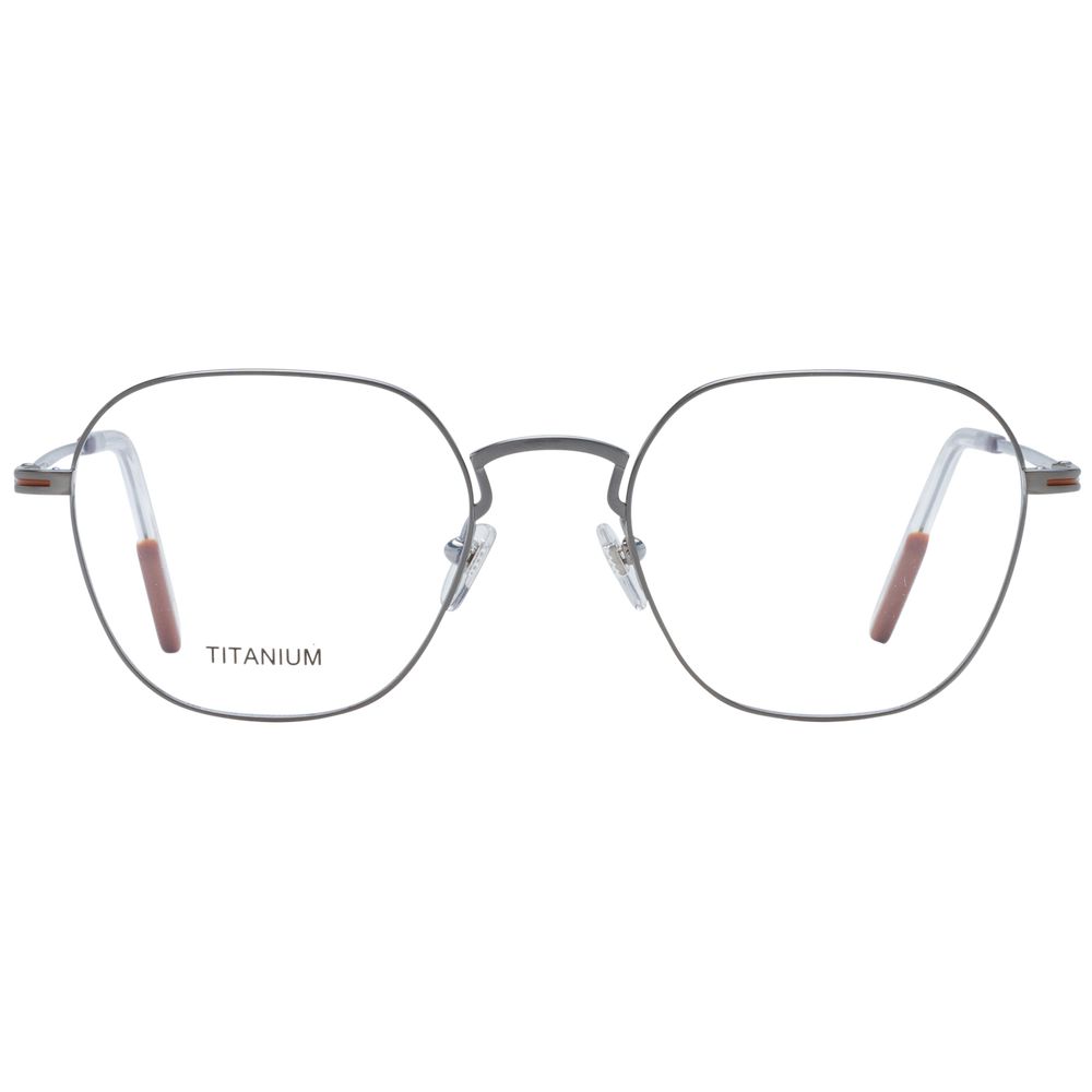 Ermenegildo Zegna Graue Titan-Brillenfassung
