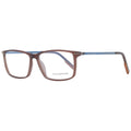 Ermenegildo Zegna Brown Plastic Eyeglass Frames
