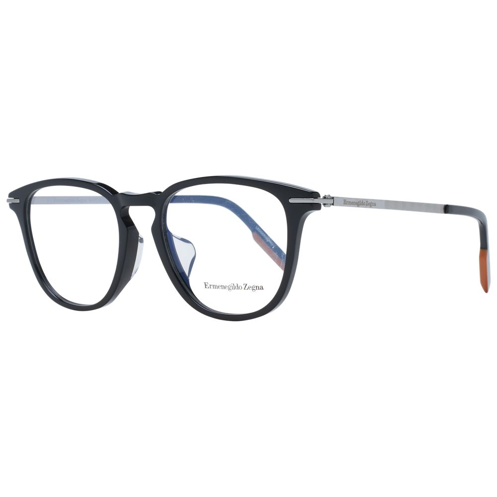 Ermenegildo Zegna Black Plastic Eyeglasses (Frames)