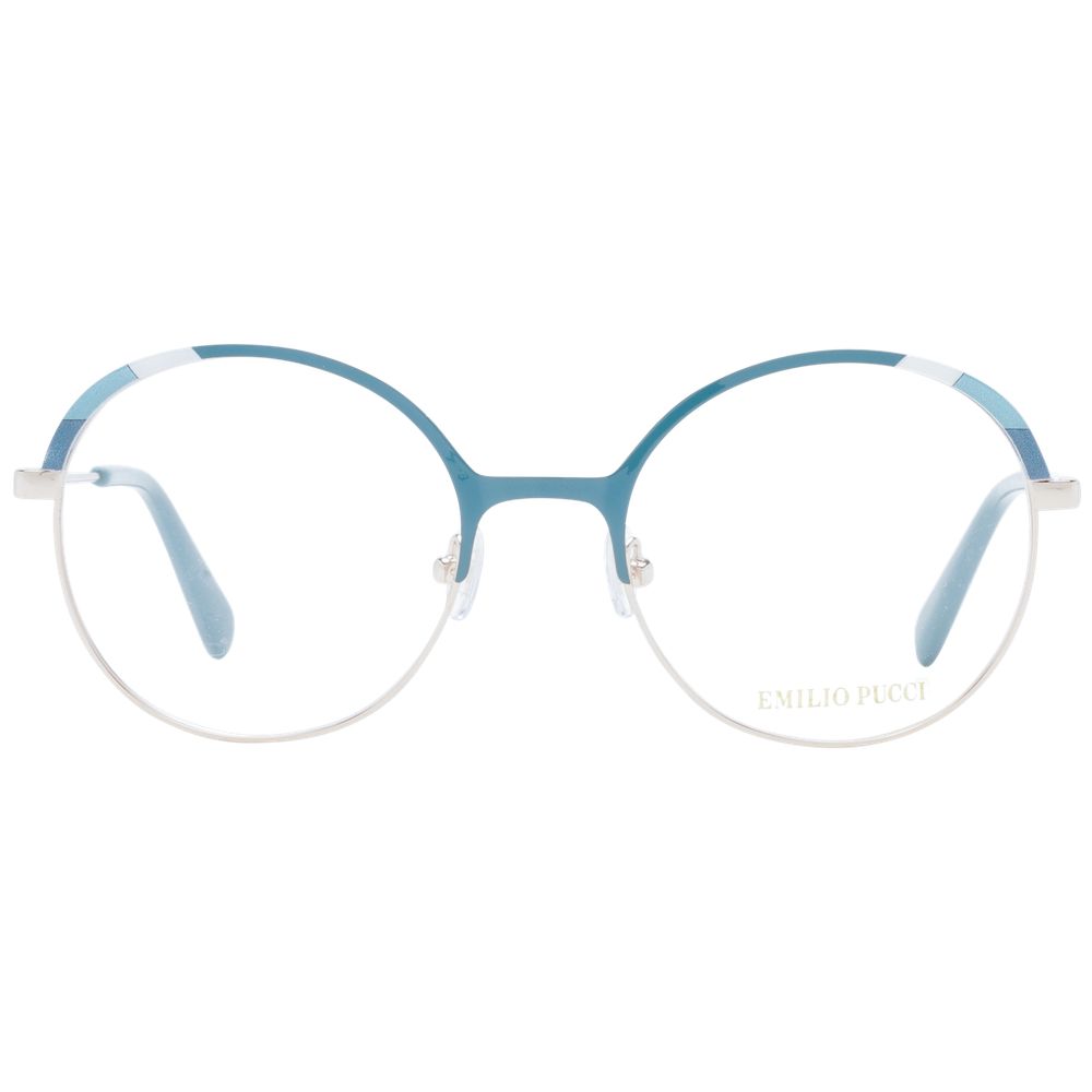 Emilio Pucci Türkisfarbene Metallbrille (Fassung)