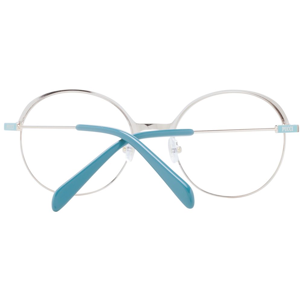 Emilio Pucci Türkisfarbene Metallbrille (Fassung)