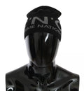 Costume National Black Wool Blend Beanie with Branding
