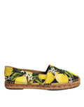 Dolce & Gabbana Multicolor Zitrone Slip On Espadrilles Schuhe