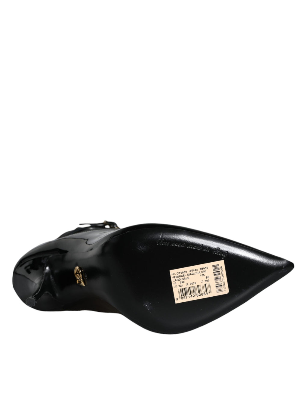 Dolce & Gabbana Black Leather Stiletto Booties Sock Shoes