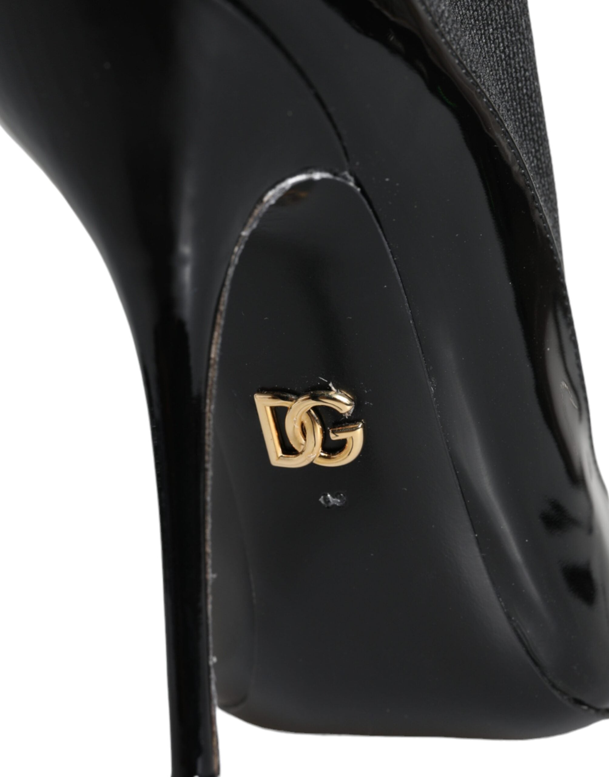 Dolce & Gabbana Black Leather Stiletto Booties Sock Shoes
