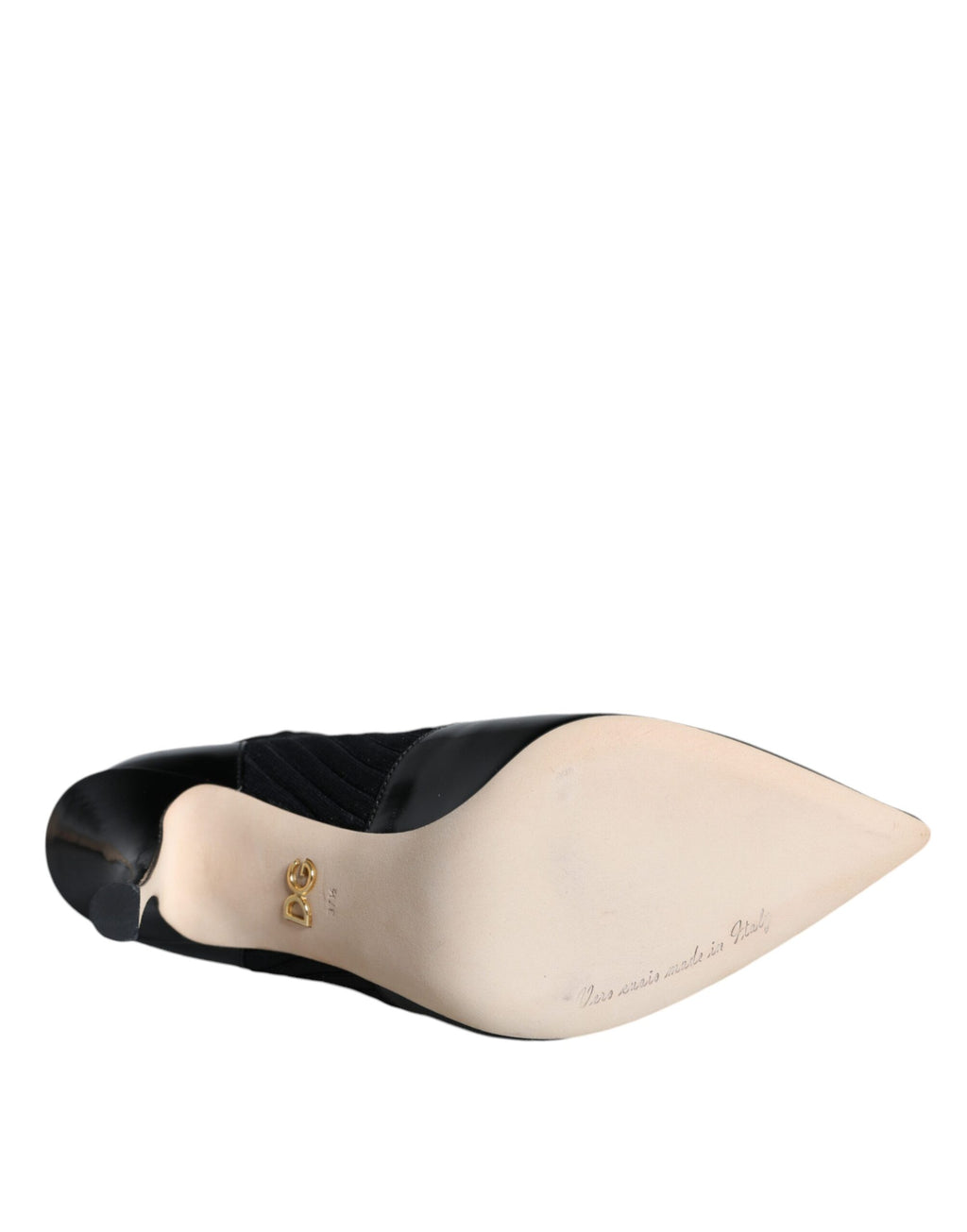 Dolce & Gabbana Black Stretch Stiletto Booties Sock Shoes