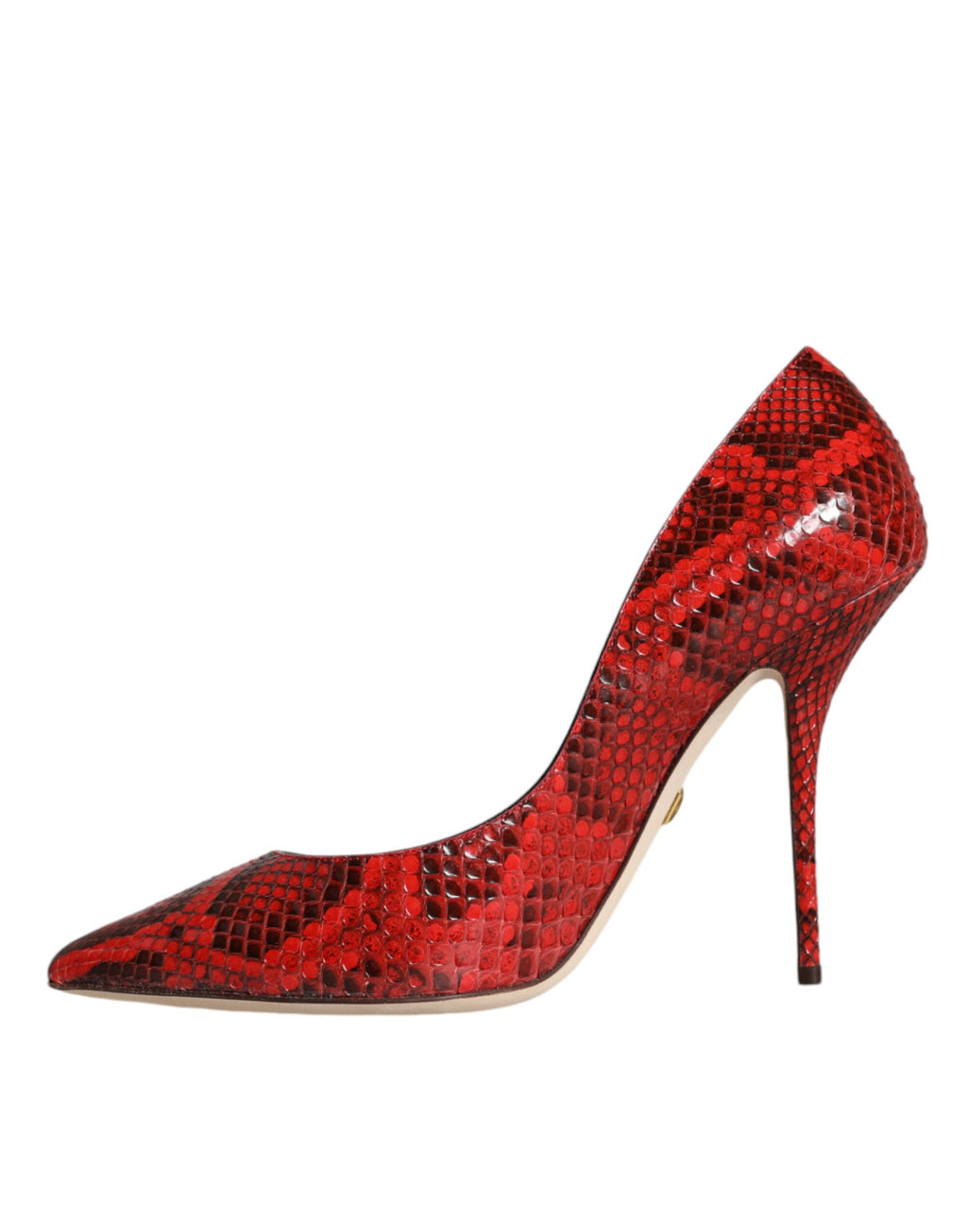 Dolce & Gabbana Red Leather Stiletto High Heel Pumps Shoes