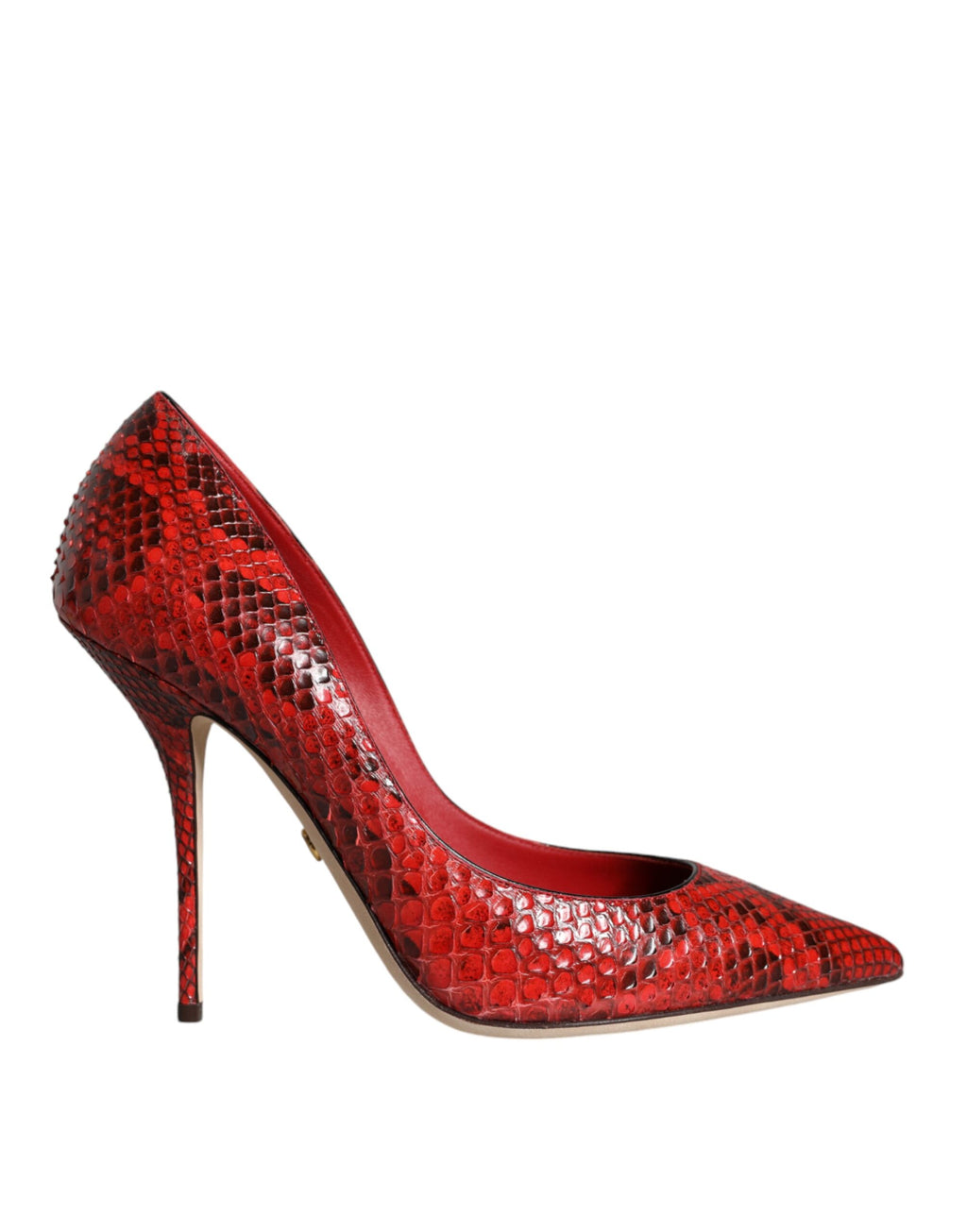 Dolce & Gabbana Red Leather Stiletto High Heel Pumps Shoes