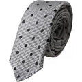 Dolce & Gabbana Black and White Polka Dot Fantasy Silk Tie for Men, Adjustable