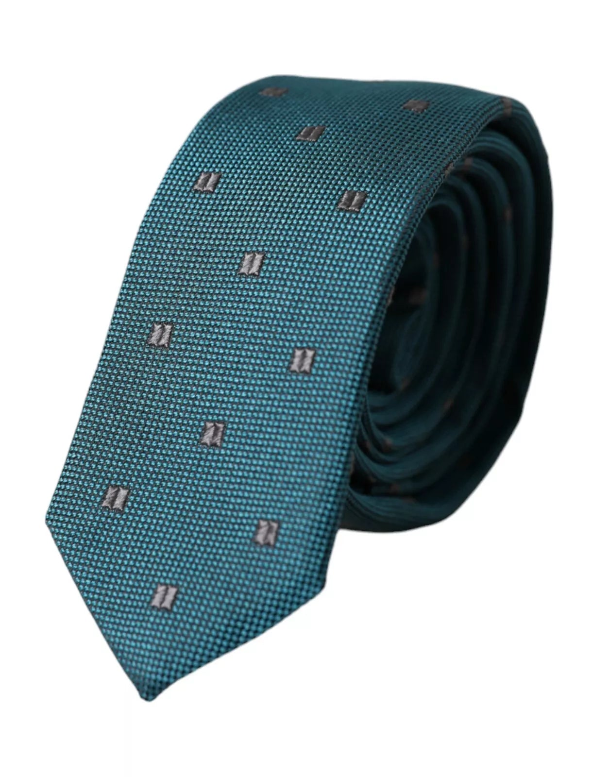 Dolce & Gabbana Green Patterned Adjustable Men's Silk Tie