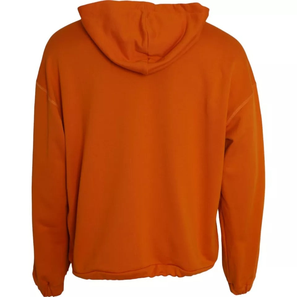 Dolce & Gabbana Orange Hoodie Pullover Sweater