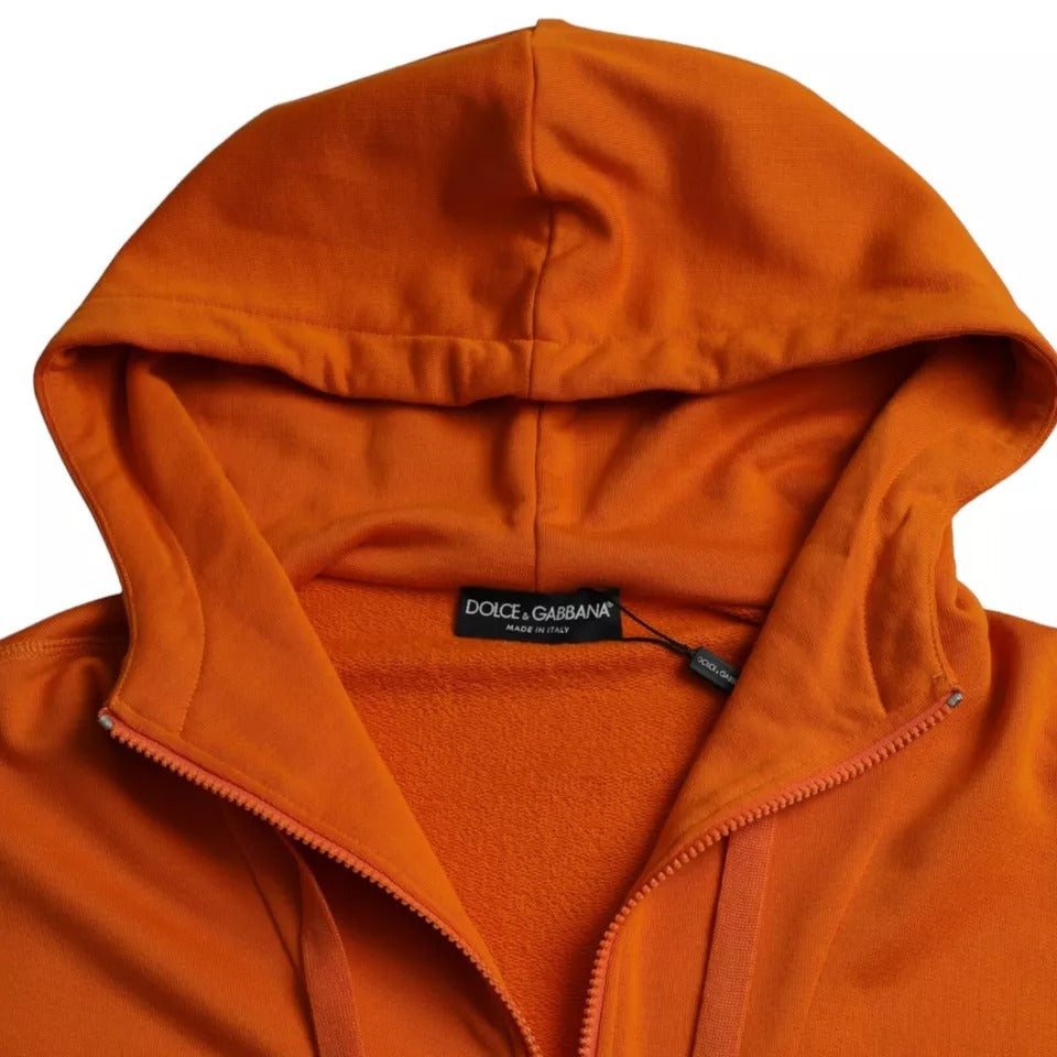 Dolce & Gabbana Orange Hoodie Pullover Sweater