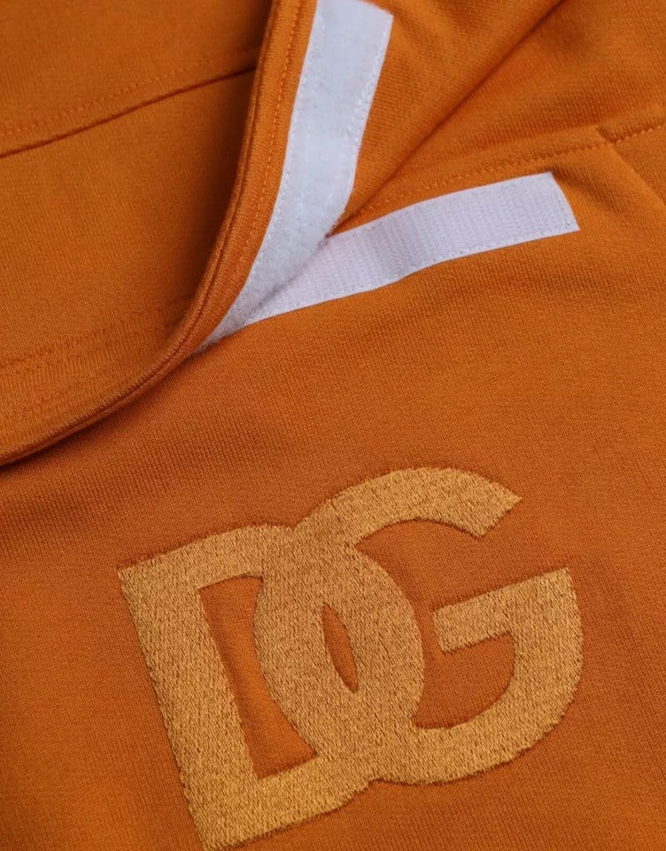 Dolce & Gabbana Orange Hoodie Pullover Sweater