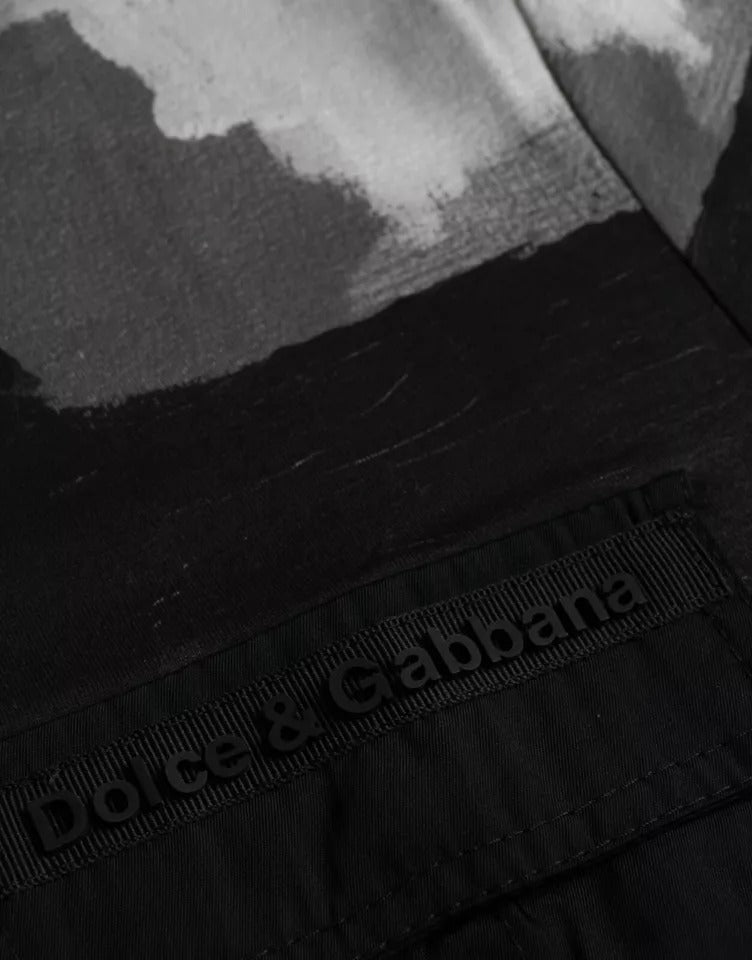 Dolce & Gabbana Multicolor Camouflage Cotton T-Shirt with Round Neck
