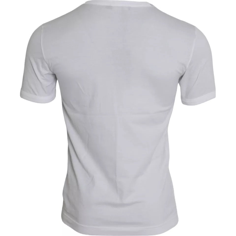 Dolce & Gabbana White King of Love Crew Neck Short Sleeve T-Shirt