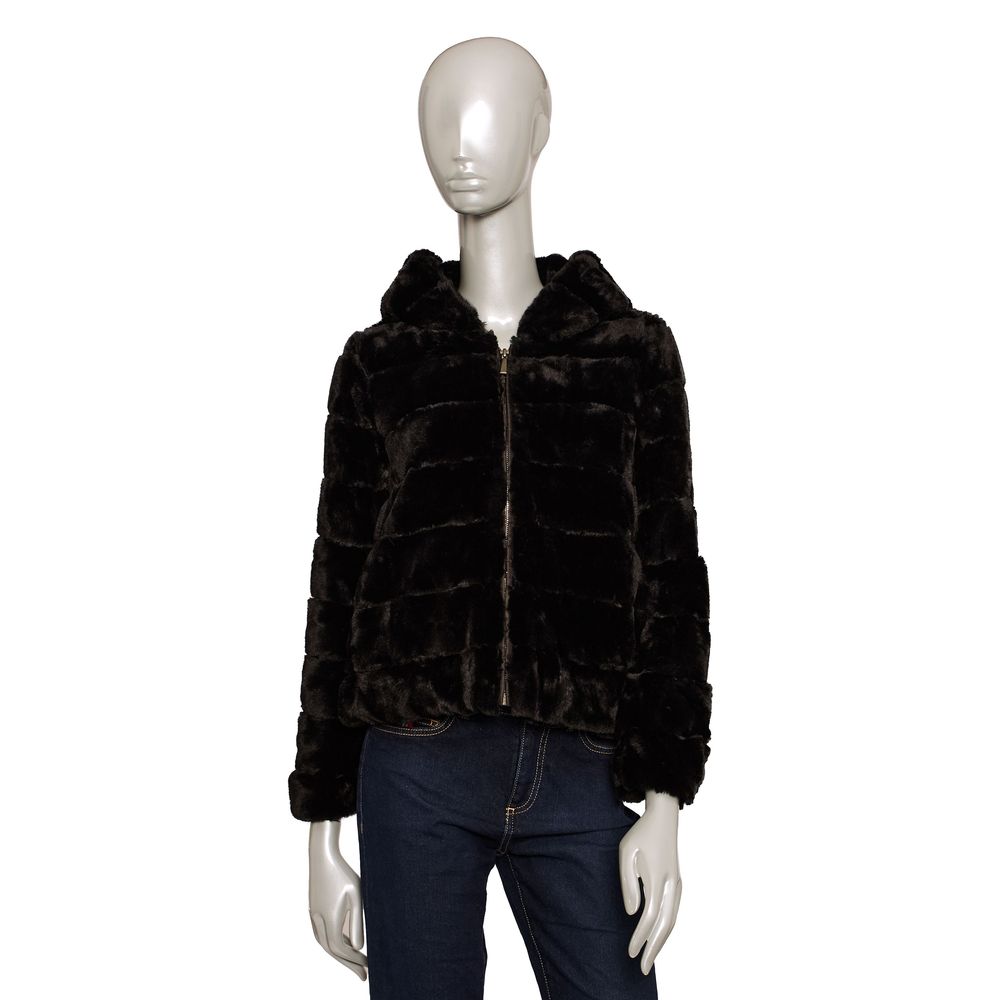 Baldinini Trend Black Polyester Jackets & Coats