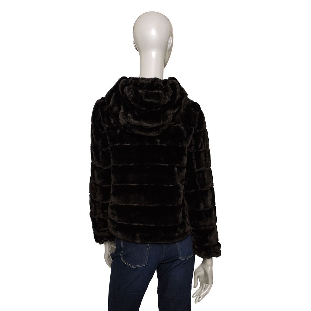 Baldinini Trend Black Polyester Jackets & Coats