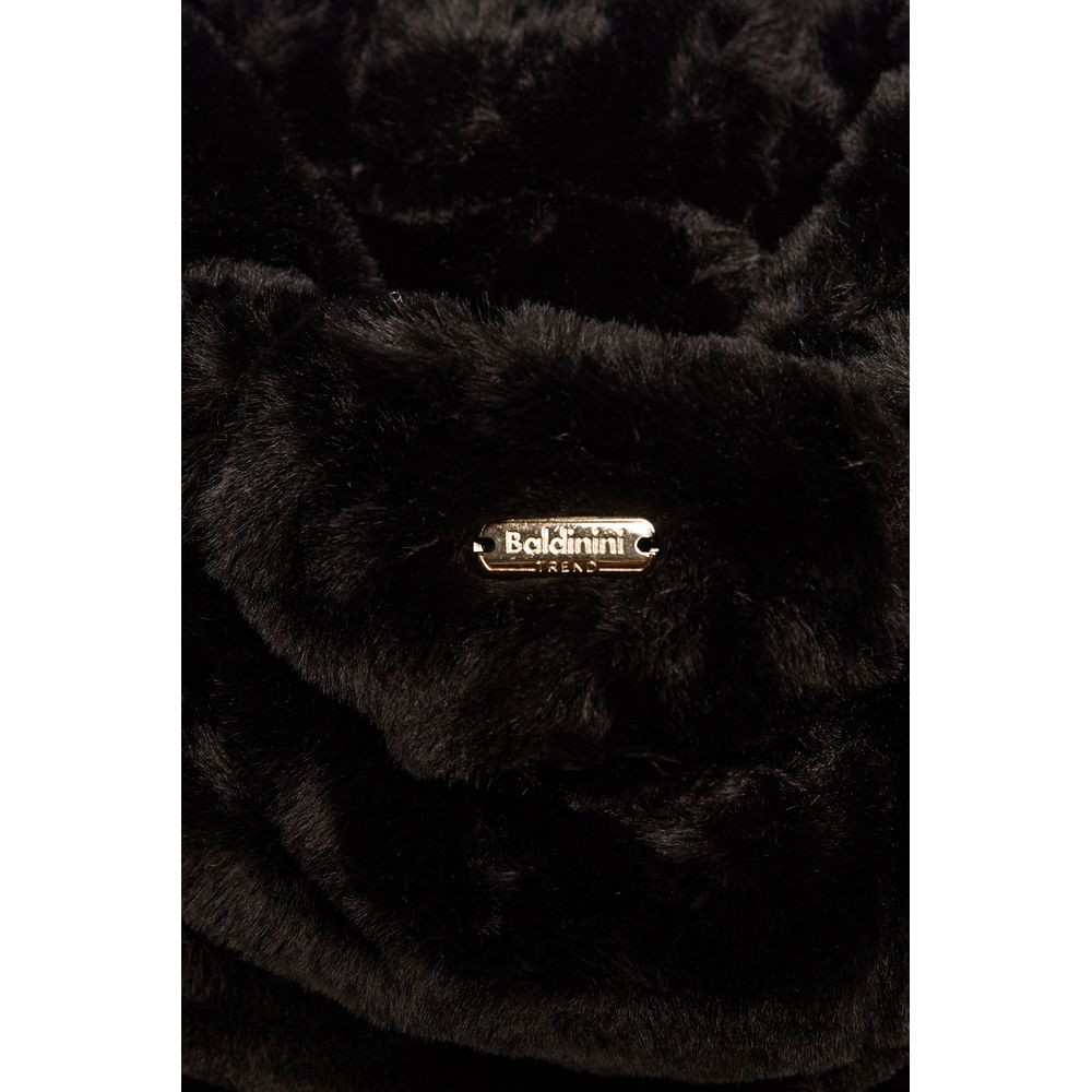 Baldinini Trend Black Polyester Jackets & Coats