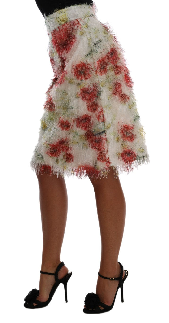 Dolce & Gabbana Floral Print Straight Pencil Skirt