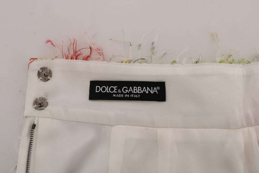 Dolce & Gabbana Floral Print Straight Pencil Skirt