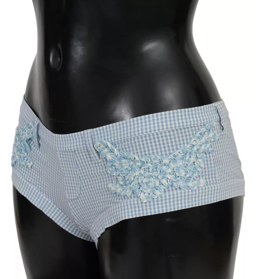 Ermanno Scervino Blaue Beachwear-Hose Bikini-Shorts