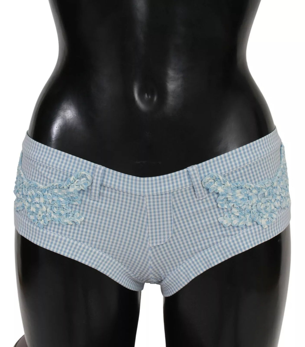 Ermanno Scervino Blaue Beachwear-Hose Bikini-Shorts