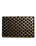 Dolce & Gabbana Gold Kristall Bifold Clutch Abend Party Frauen Geldbörse Tasche