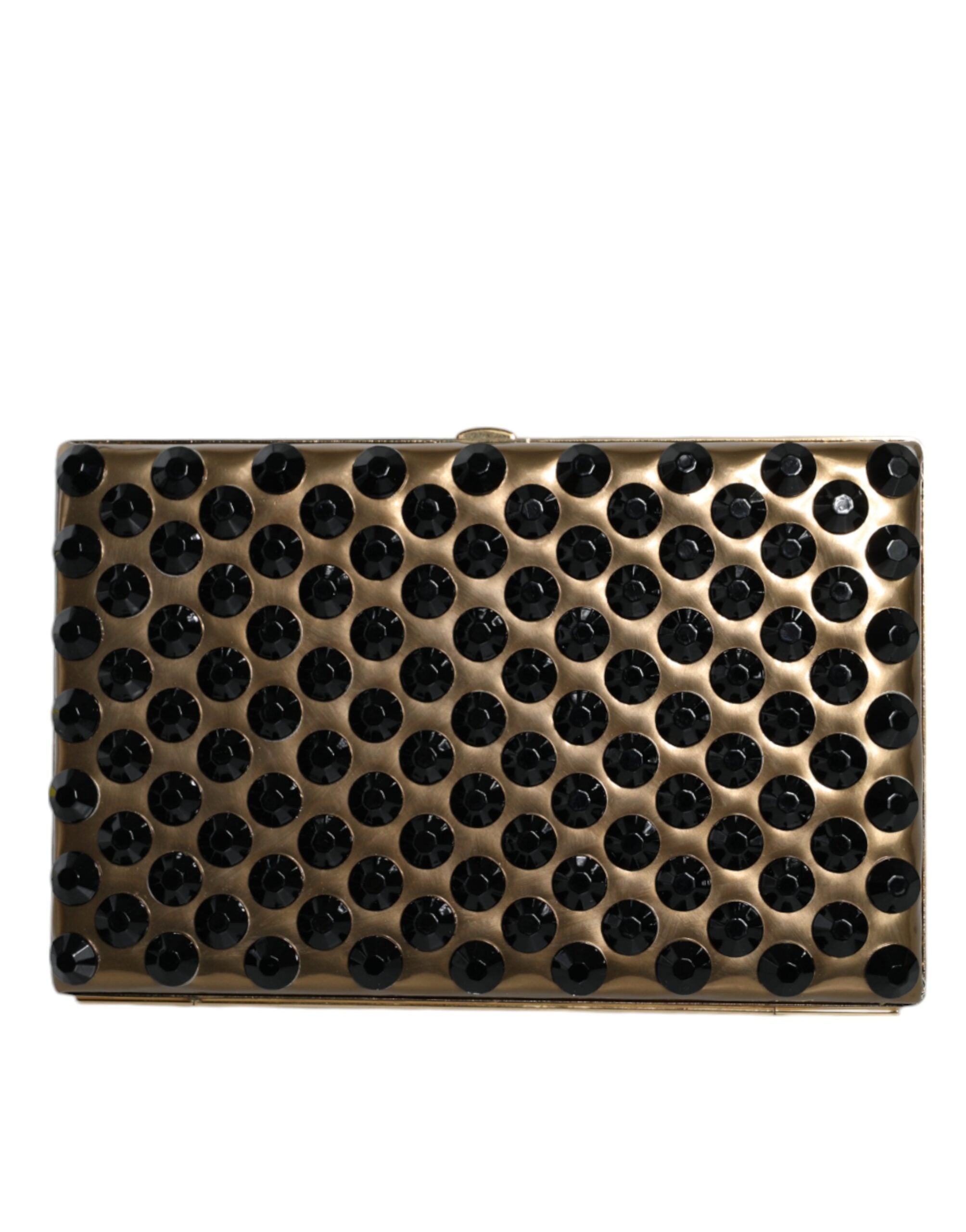 Dolce & Gabbana Gold Kristall Bifold Clutch Abend Party Frauen Geldbörse Tasche