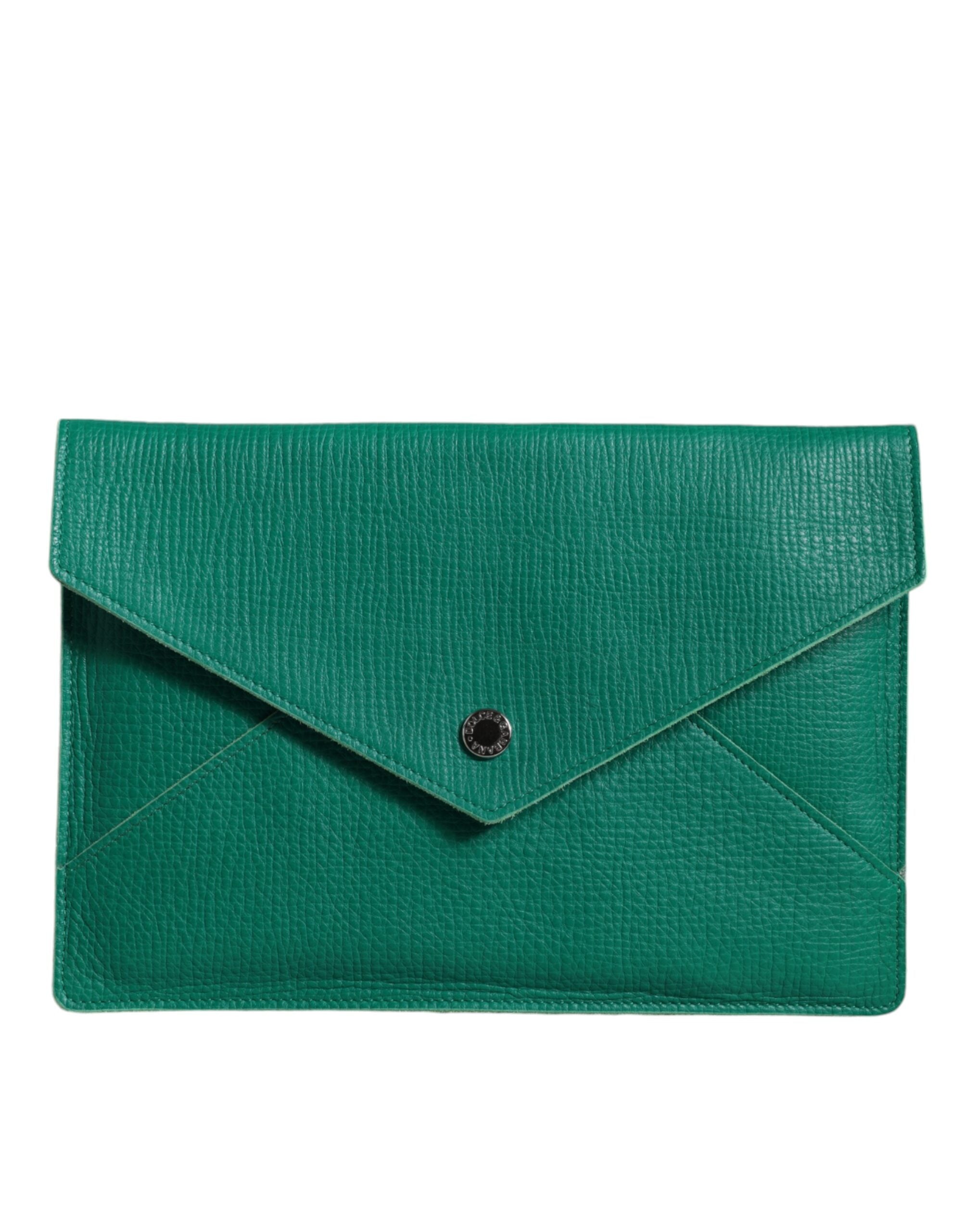 Dolce & Gabbana Grüne Lederhandtasche Clutch Mini Purse Pouch Tablet Case