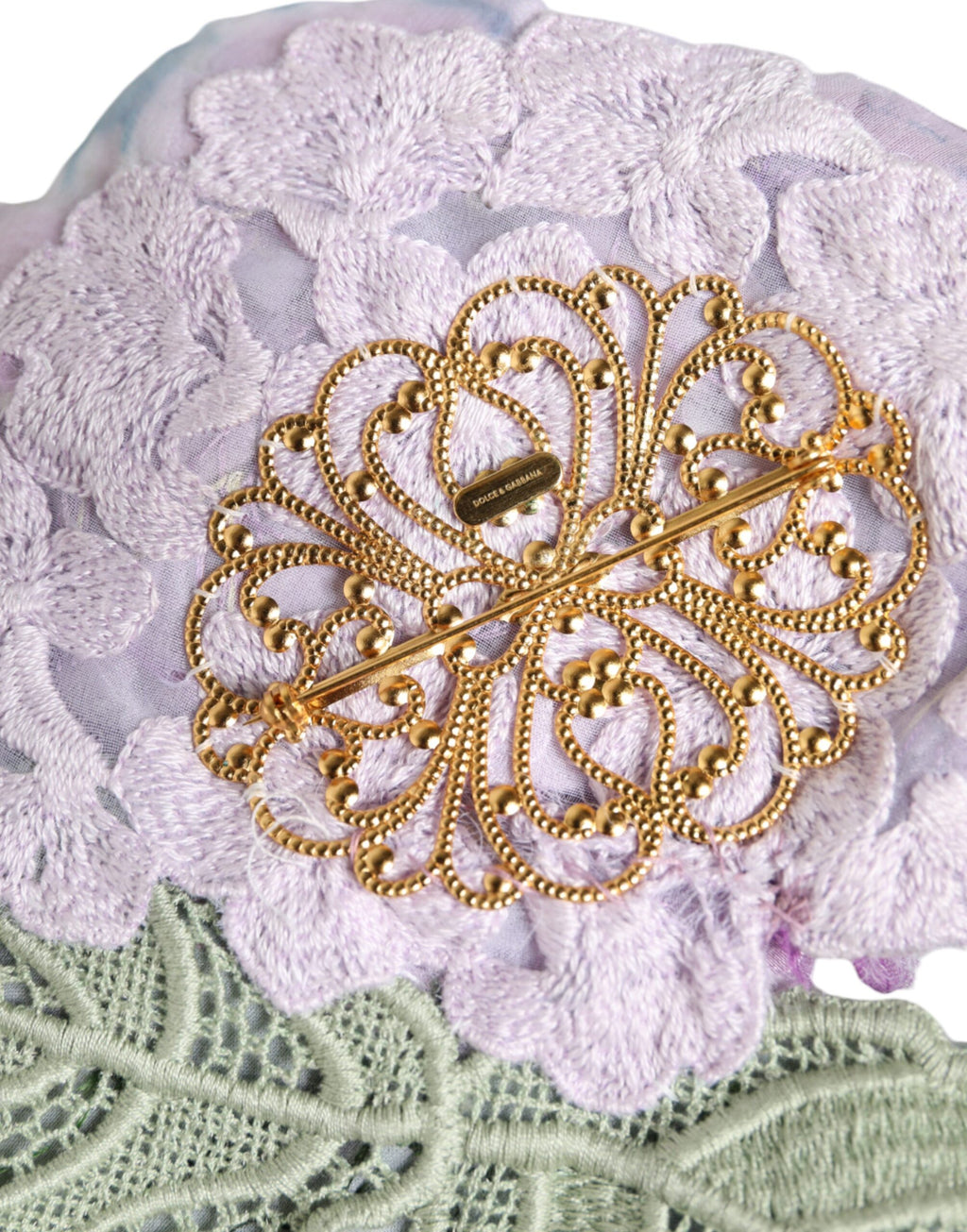 Dolce & Gabbana Multicolor Hydrangea Gold-Tone Brooch