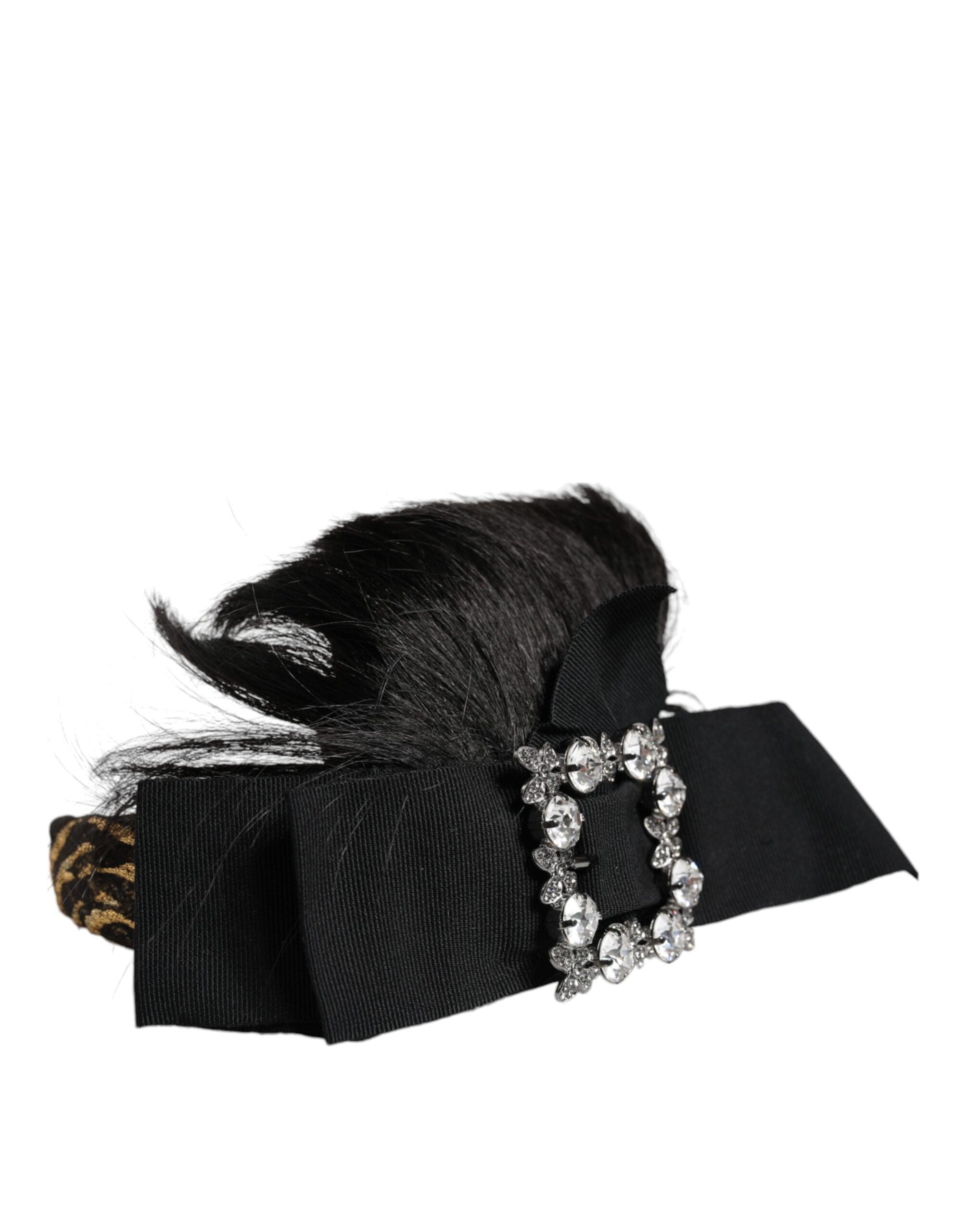 Dolce & Gabbana Black Hairdresser Crystal Headband Tiara