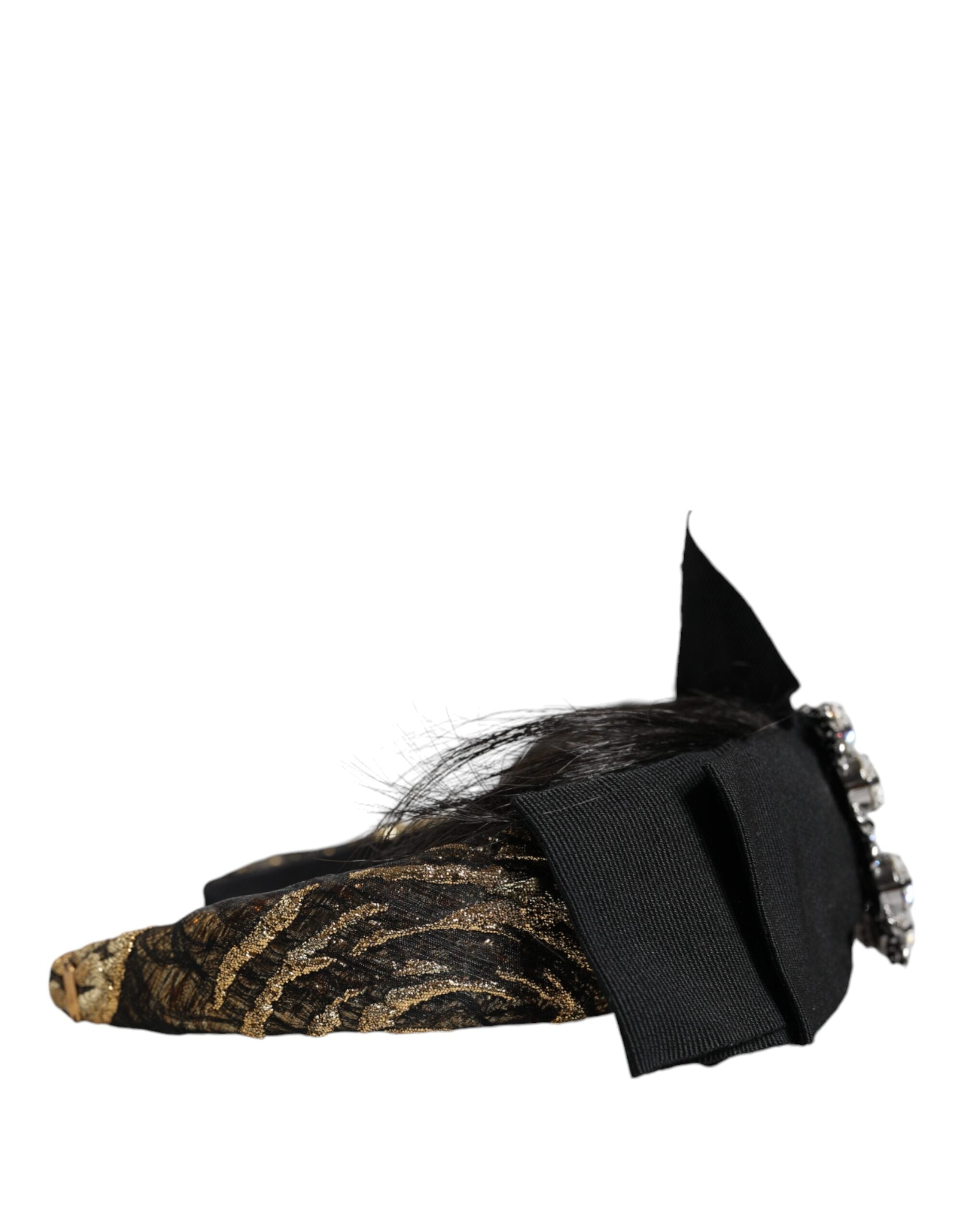 Dolce & Gabbana Black Hairdresser Crystal Headband Tiara