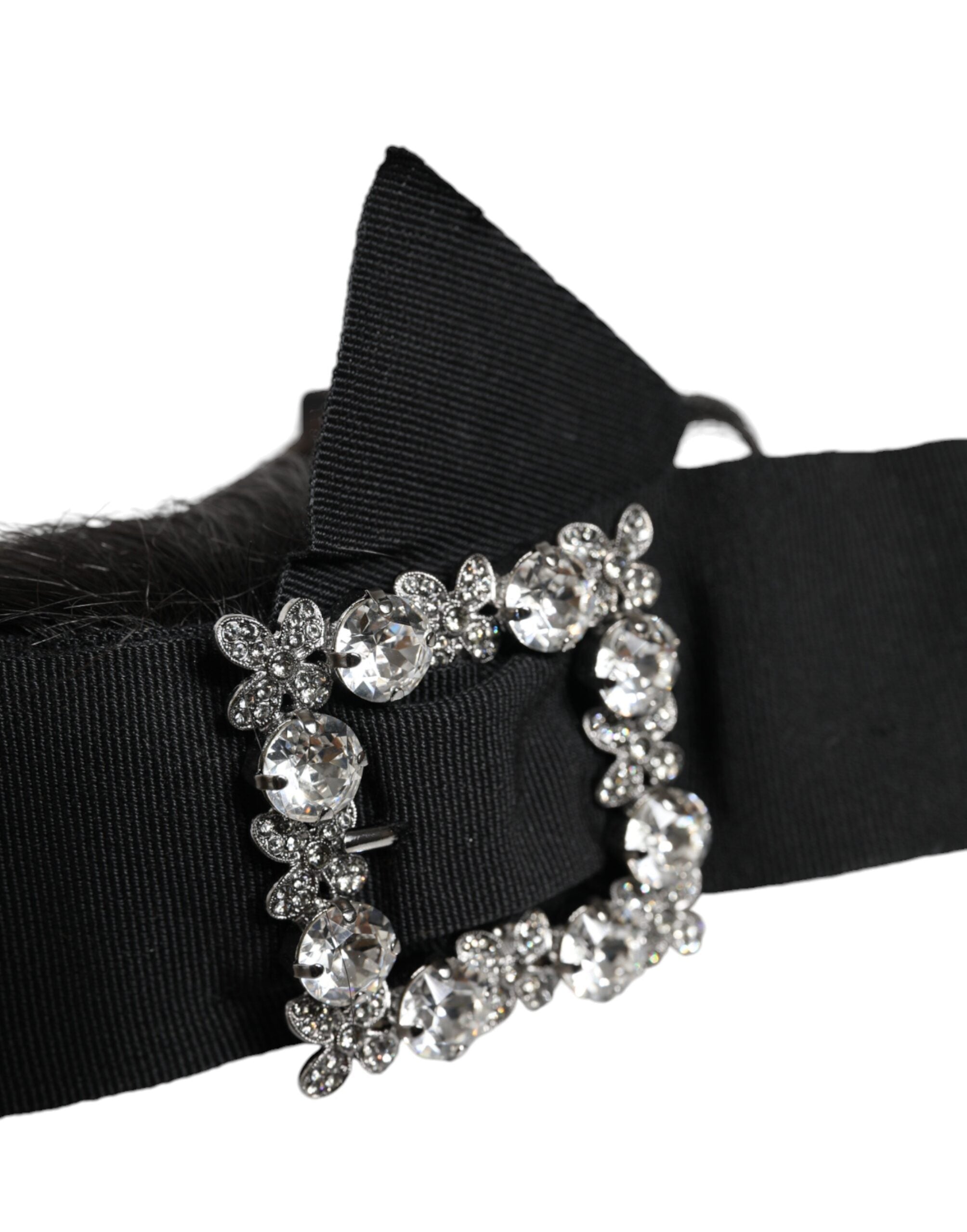 Dolce & Gabbana Black Hairdresser Crystal Headband Tiara