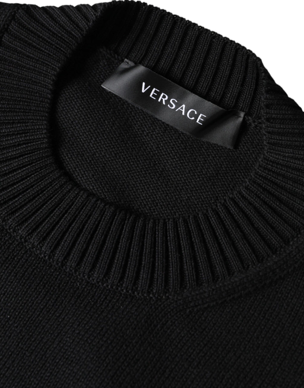 Versace Black Medusa Embroidered Crewneck Jumper