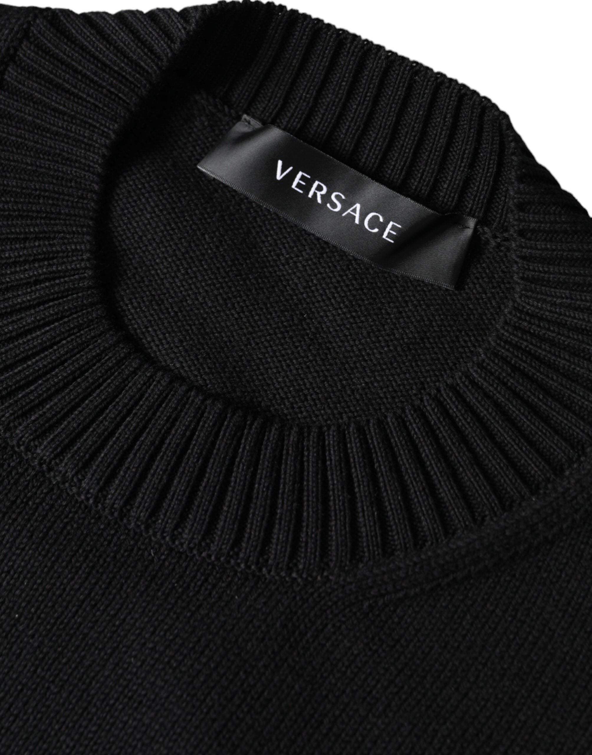 Versace Black Medusa Embroidered Crewneck Jumper