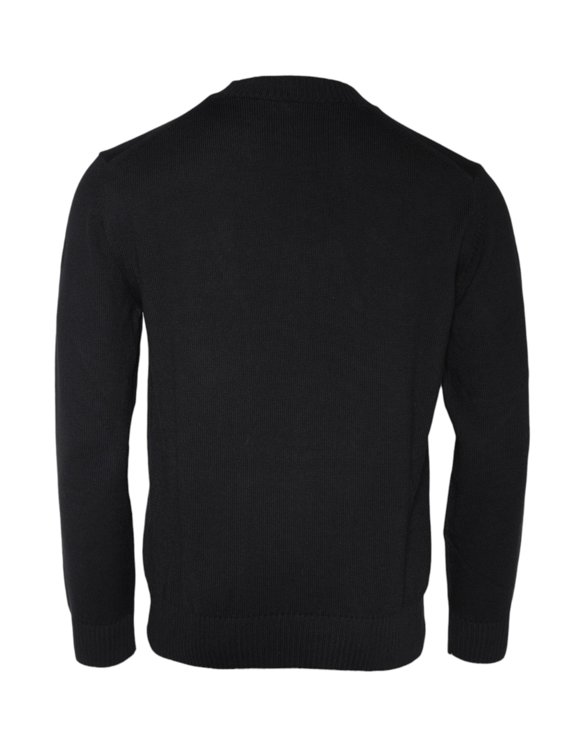 Versace Black Medusa Embroidered Crewneck Jumper