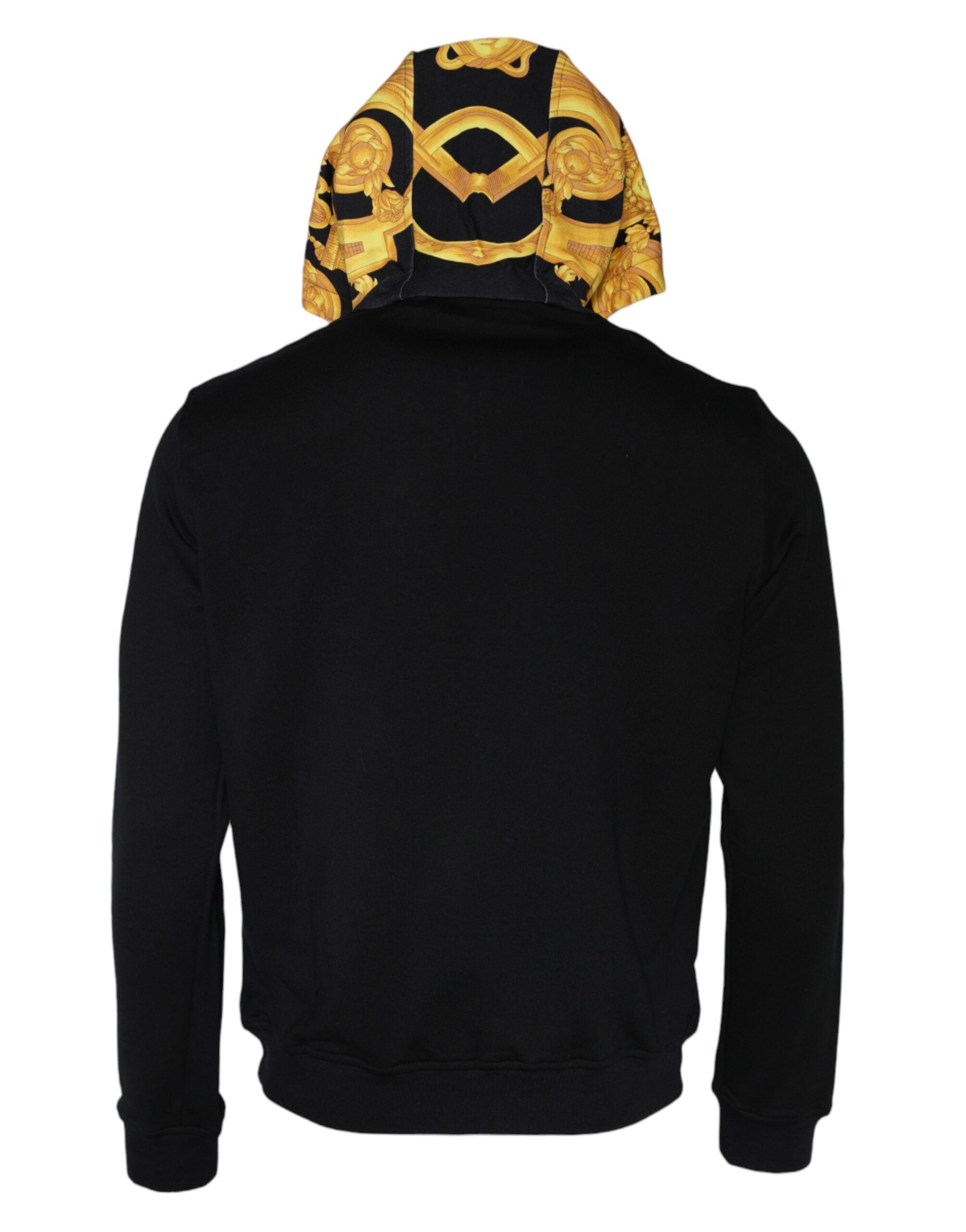 Versace Black Medusa Print Cotton Full Zip Hoodie Sweatshirt