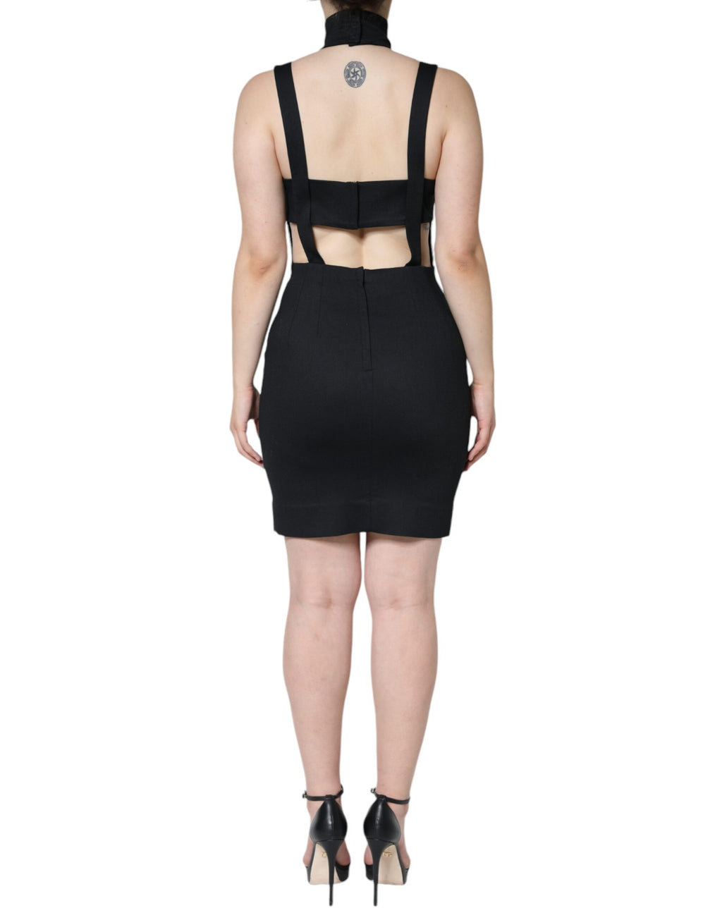 Dolce & Gabbana Black Cut-Out Sleeveless Bodycon Mini Dress