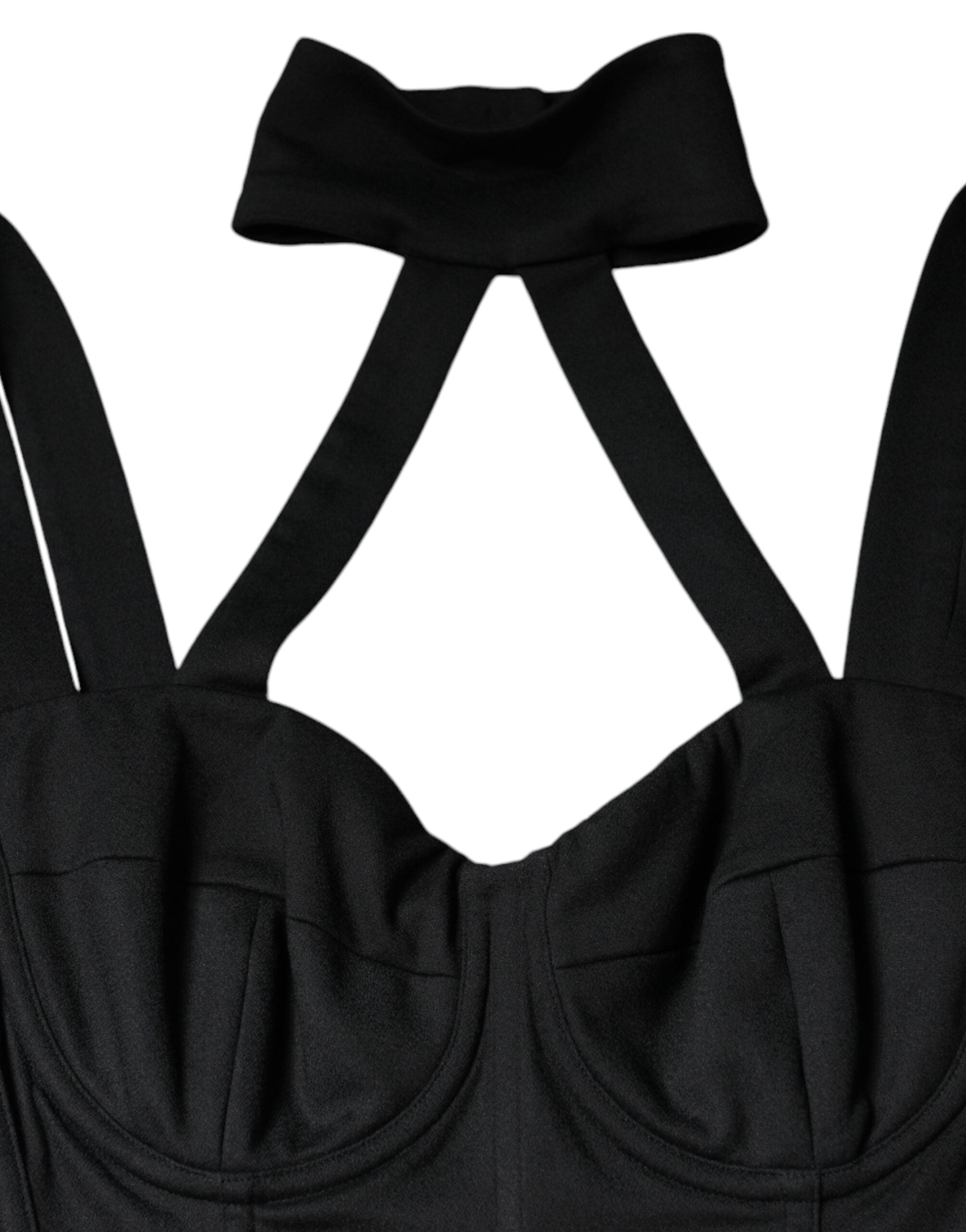 Dolce & Gabbana Black Cut-Out Sleeveless Bodycon Mini Dress