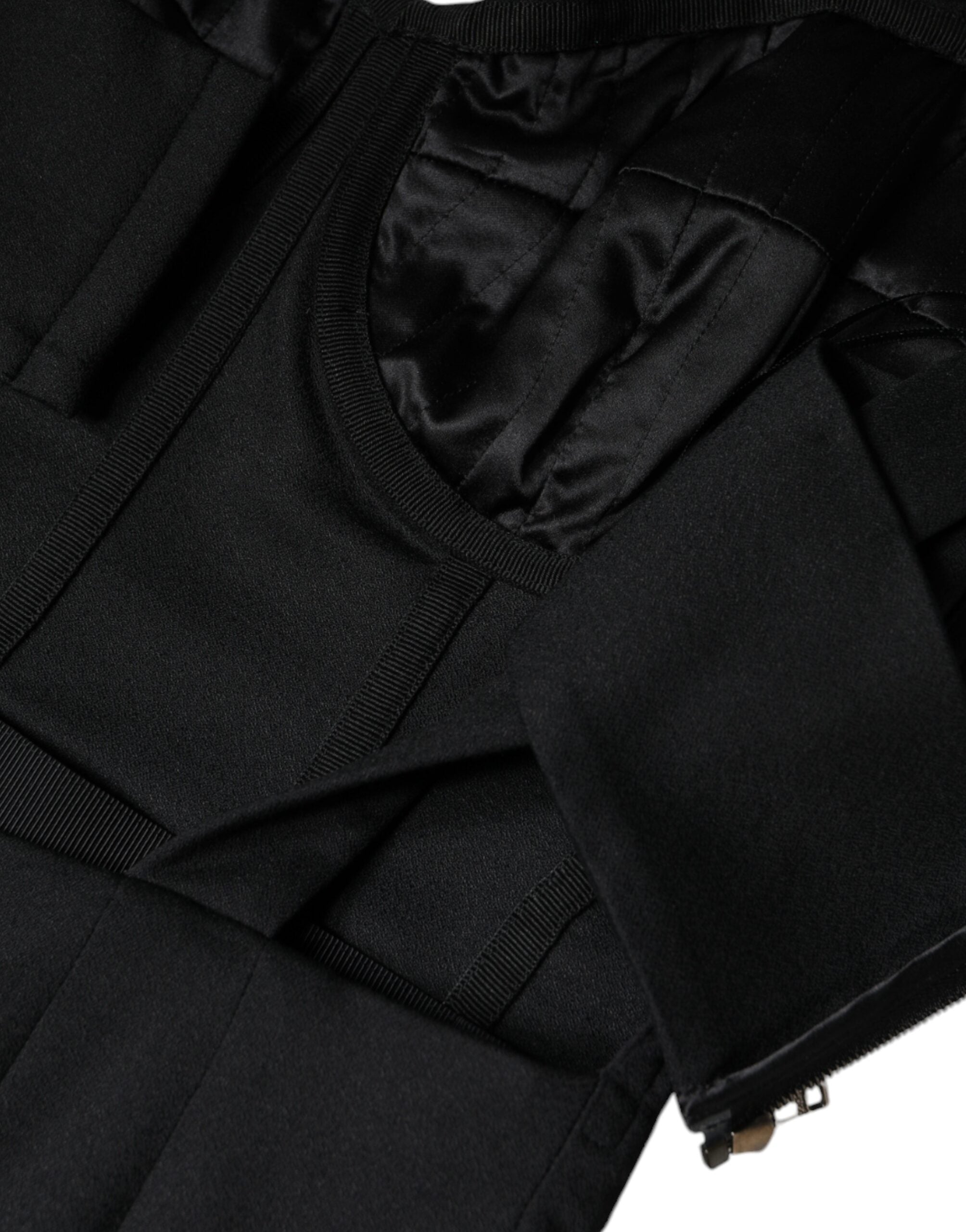 Dolce & Gabbana Black Cut-Out Sleeveless Bodycon Mini Dress