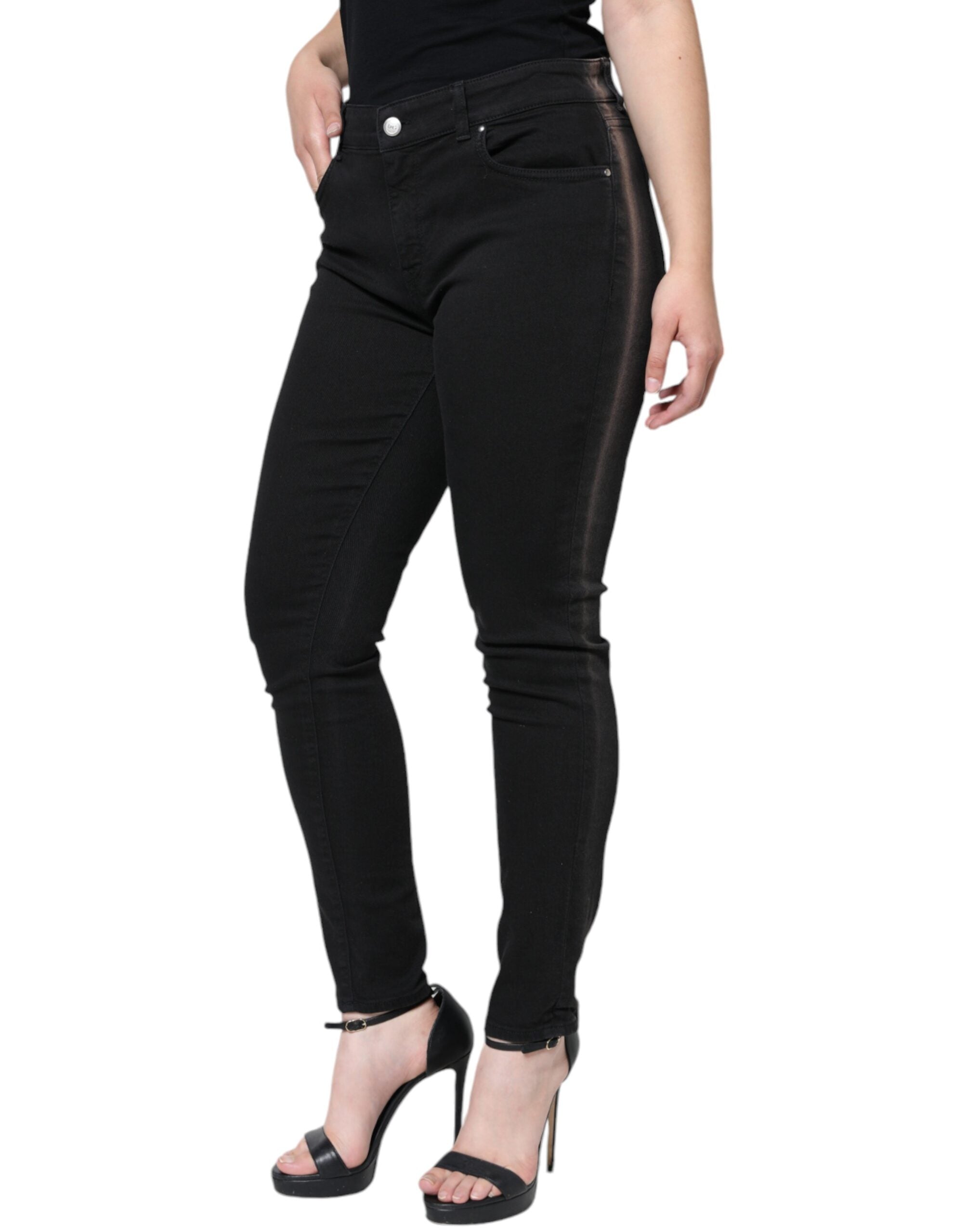 Dolce & Gabbana Black Cotton-Stretch Skinny Denim Jeans