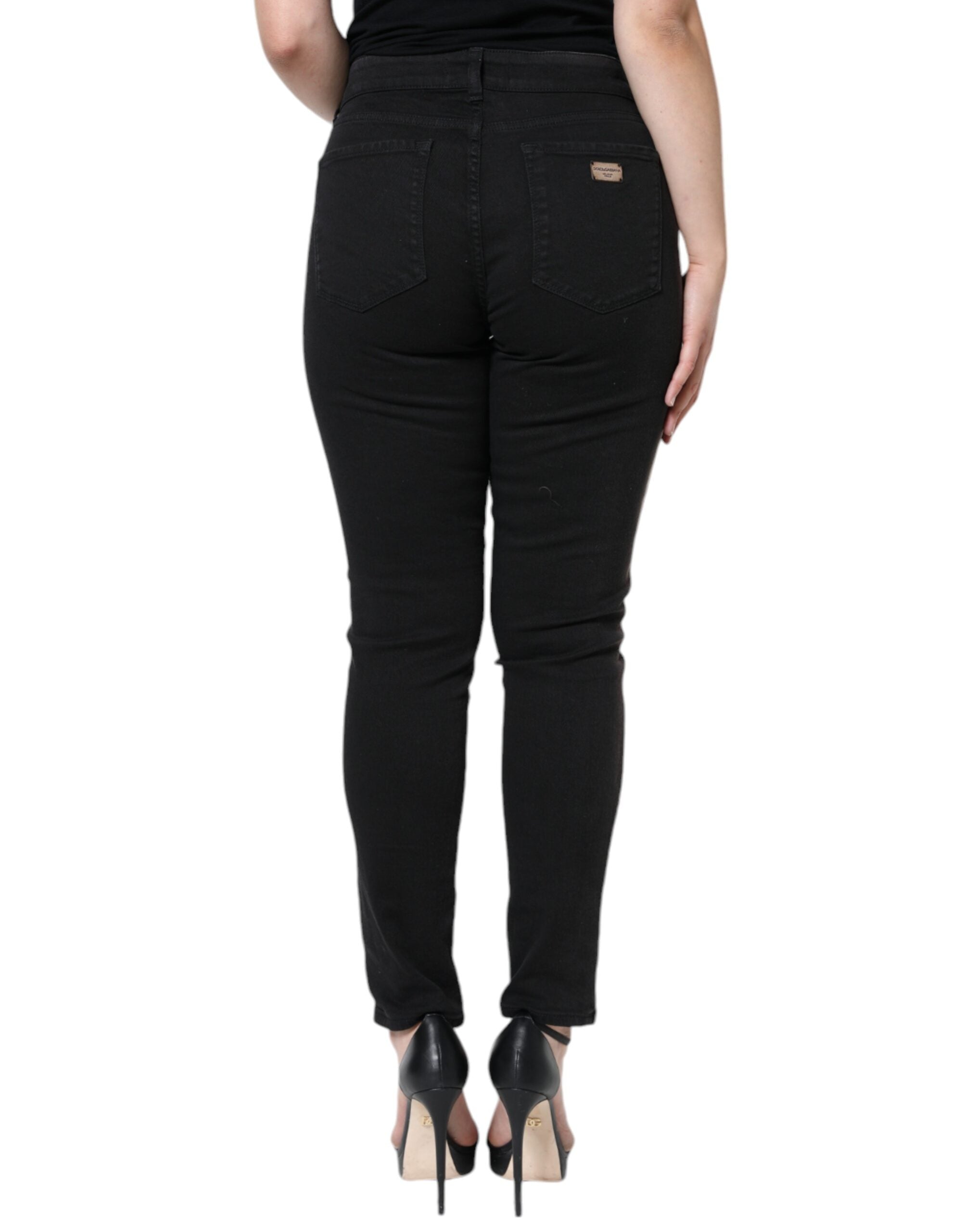 Dolce & Gabbana Black Cotton-Stretch Skinny Denim Jeans