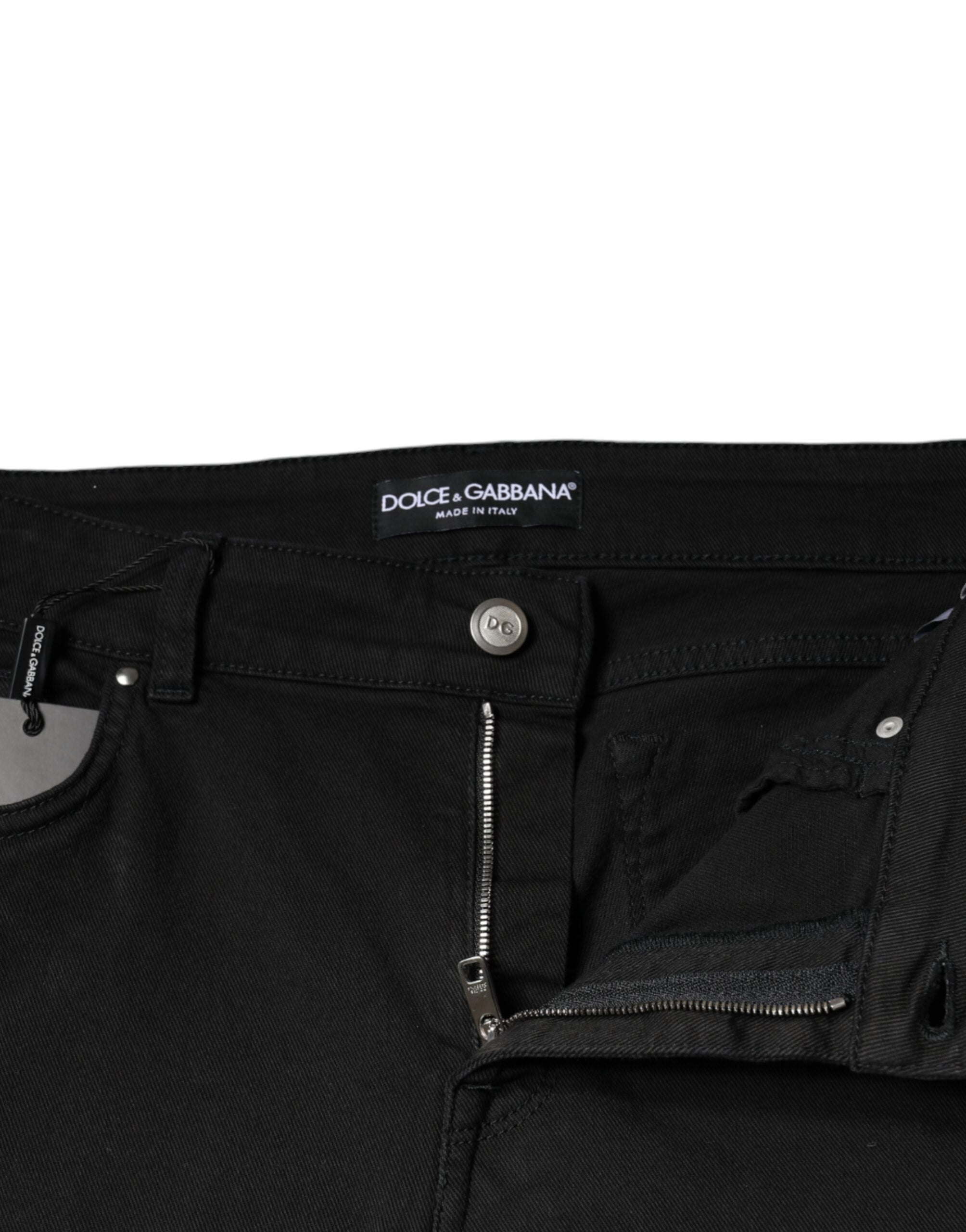 Dolce & Gabbana Black Cotton-Stretch Skinny Denim Jeans