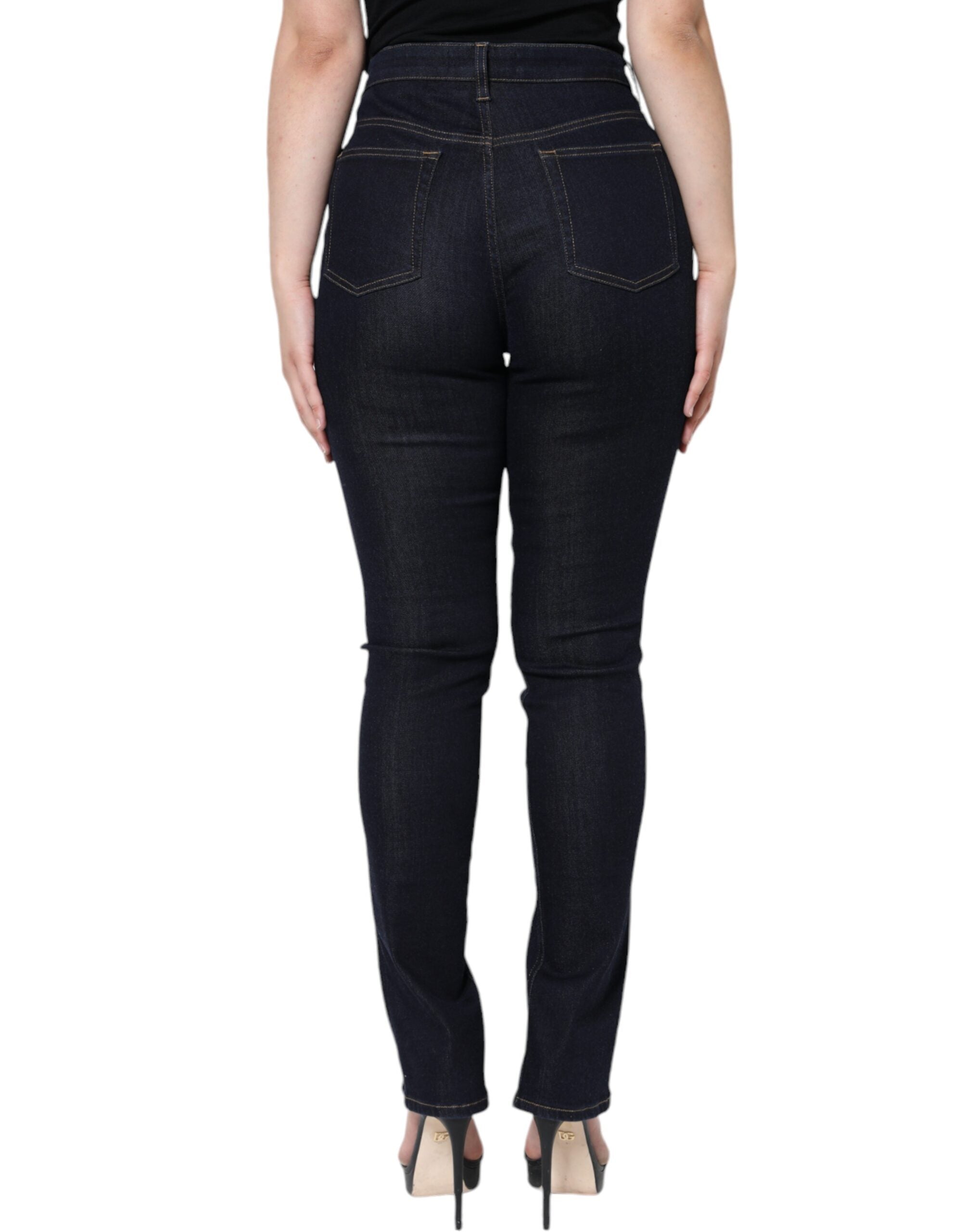 Dolce & Gabbana Black Skinny Denim Jeans in a Cotton Blend