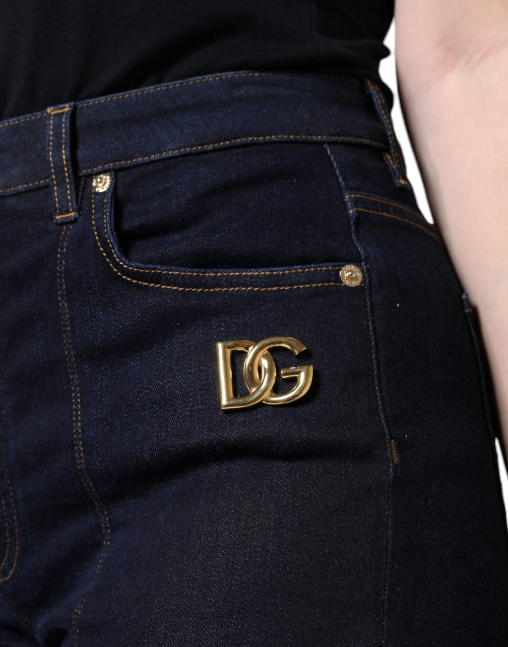 Dolce & Gabbana Black Skinny Denim Jeans in a Cotton Blend