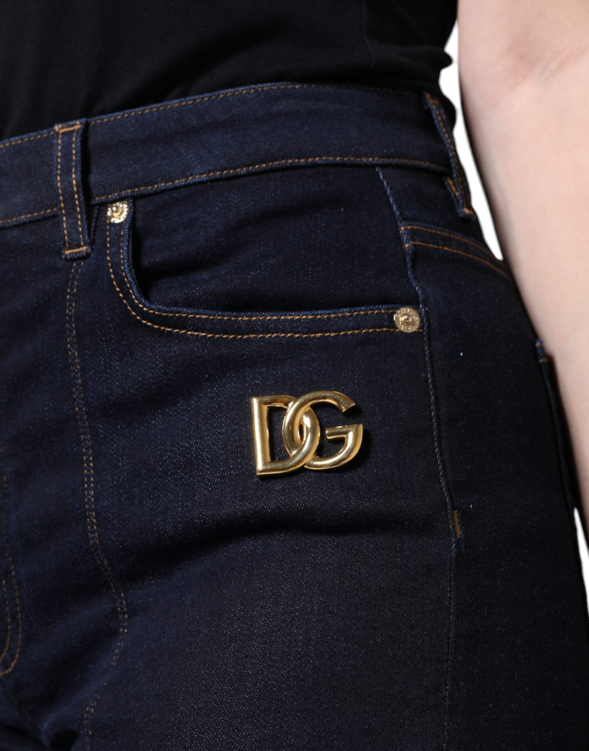 Dolce & Gabbana Black Skinny Denim Jeans in a Cotton Blend