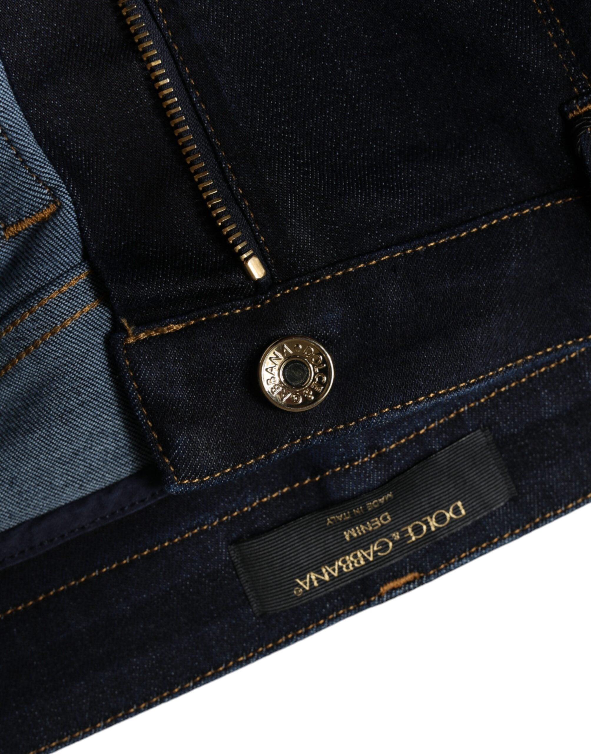 Dolce & Gabbana Black Skinny Denim Jeans in a Cotton Blend