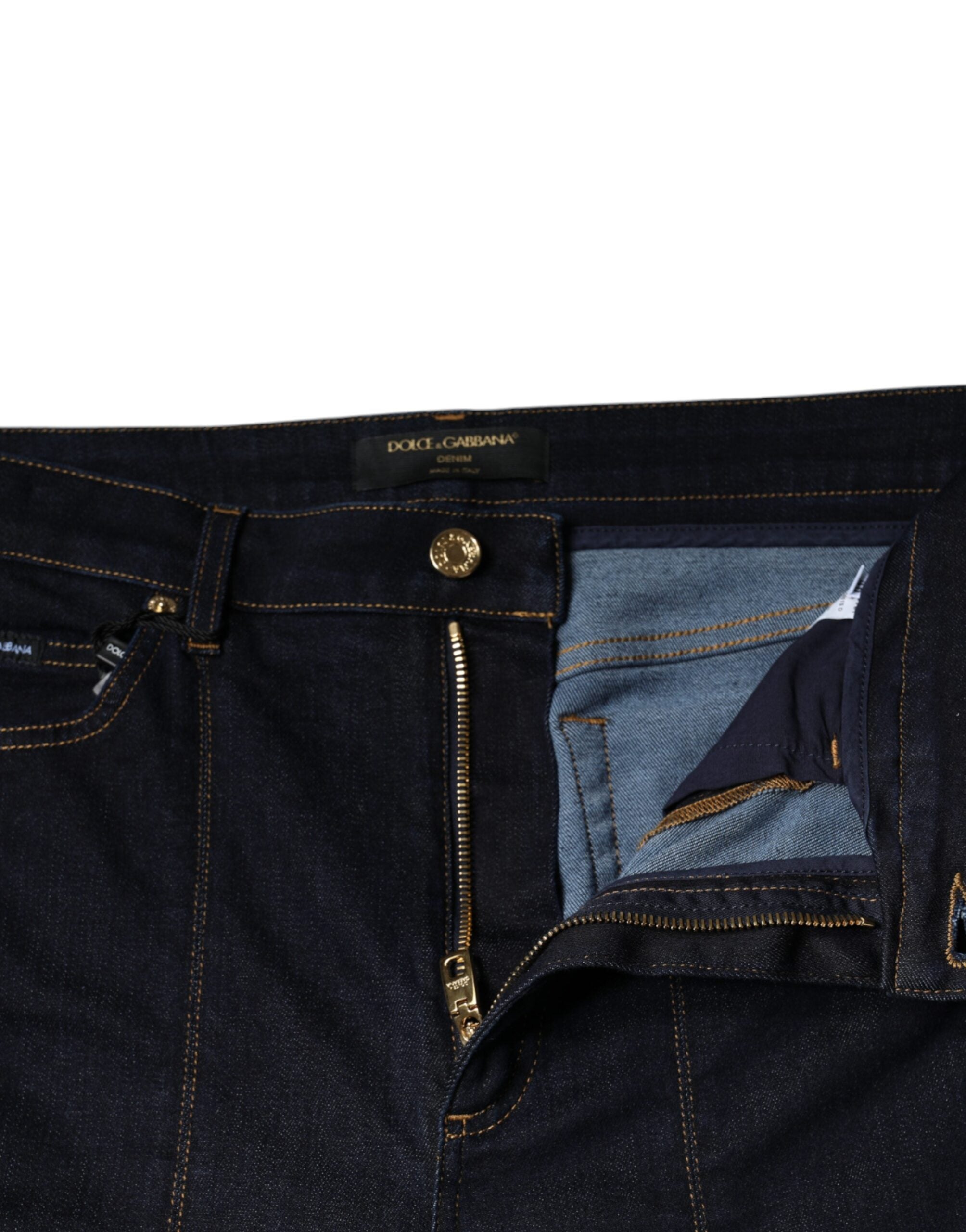 Dolce & Gabbana Black Skinny Denim Jeans in a Cotton Blend