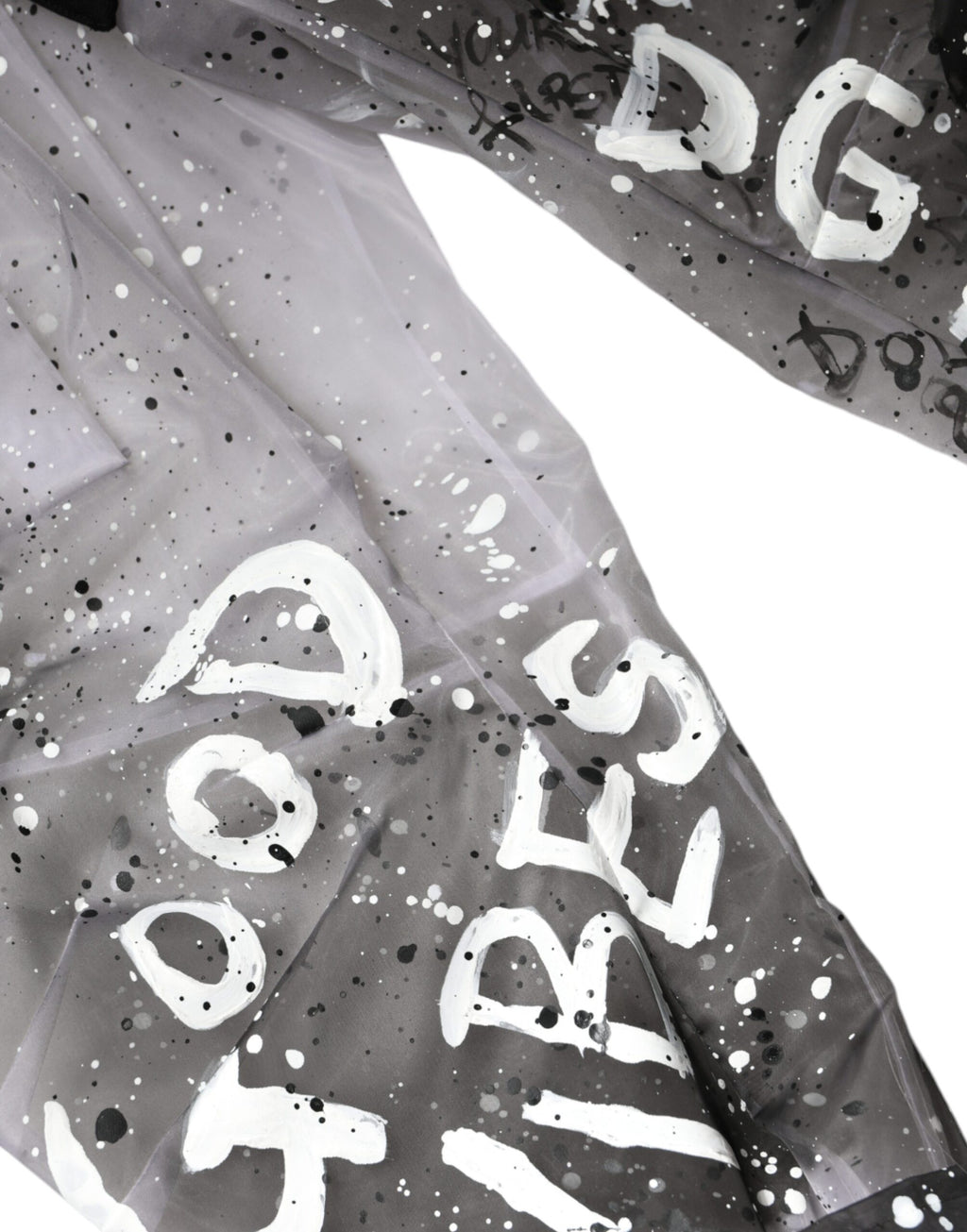 Dolce & Gabbana White Sheer Logo Cropped Cargo Pants