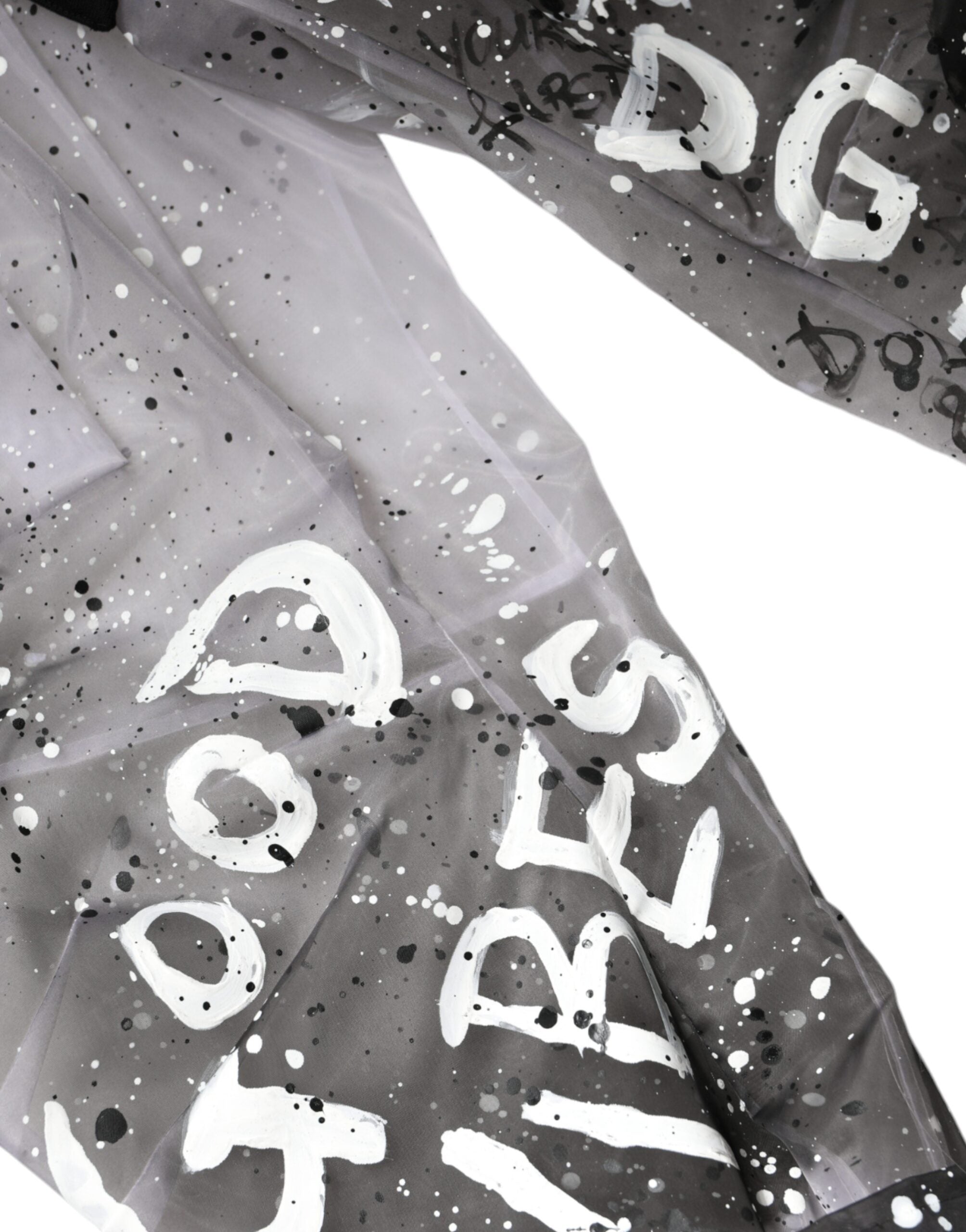 Dolce & Gabbana White Sheer Logo Cropped Cargo Pants